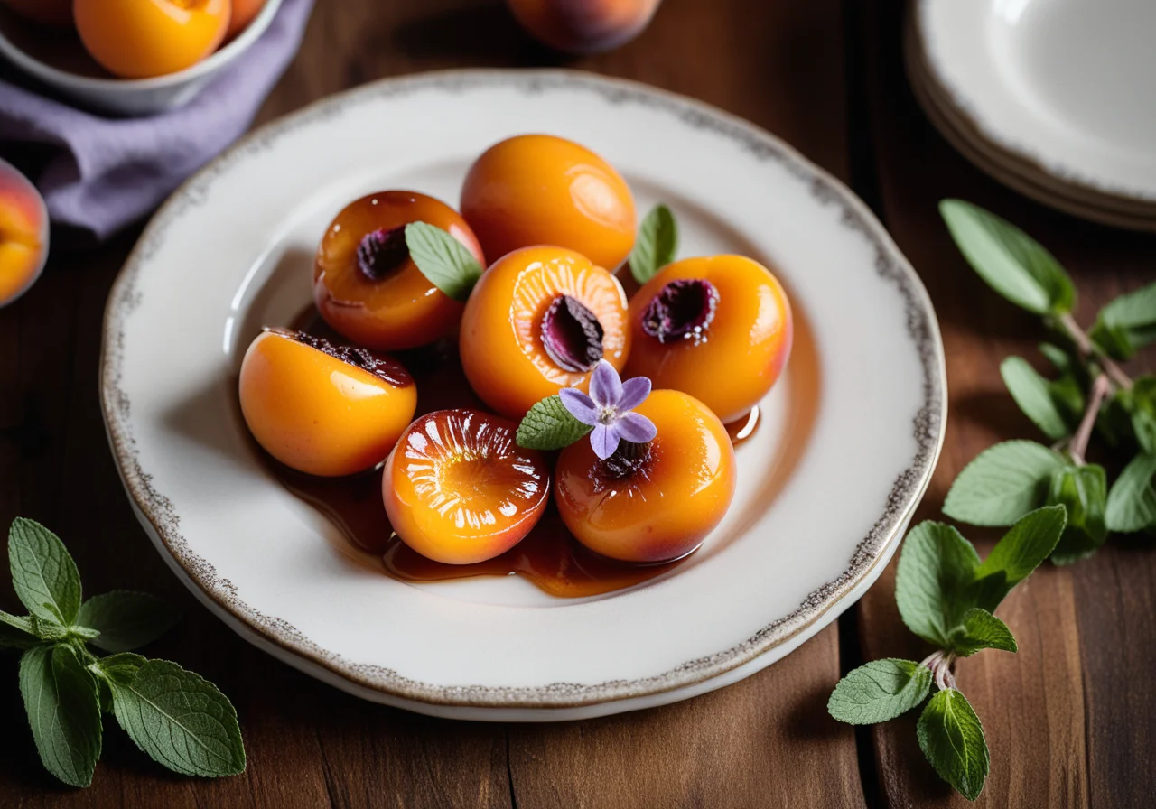 Apricots with Lavender and Goat Cheese