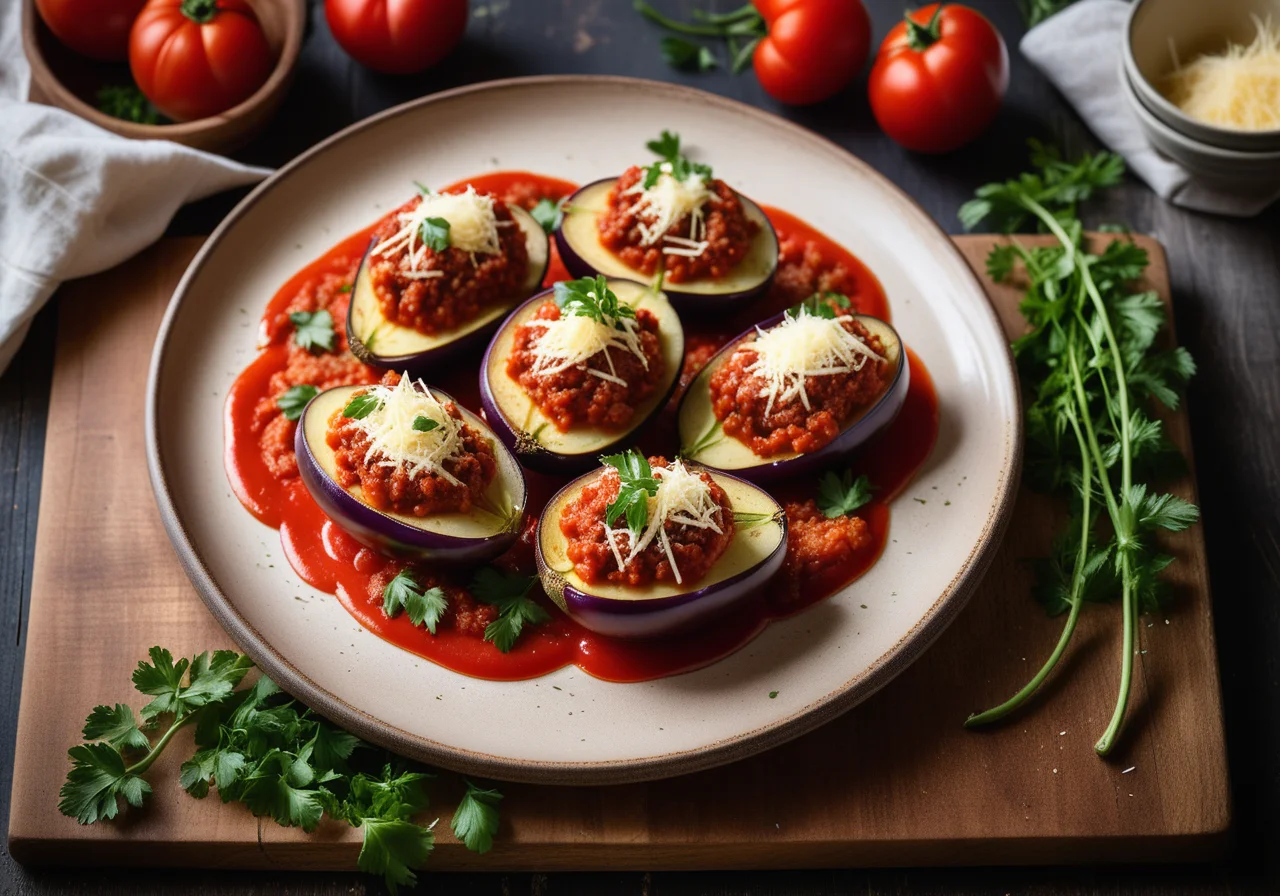Sicilian-Style Stuffed Eggplants