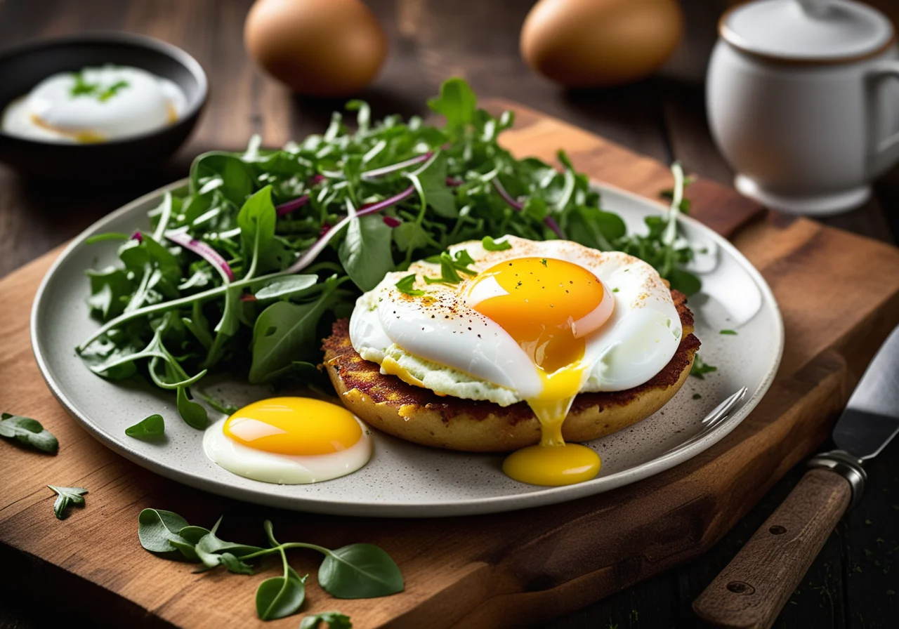 Potato Patty with Poached Egg