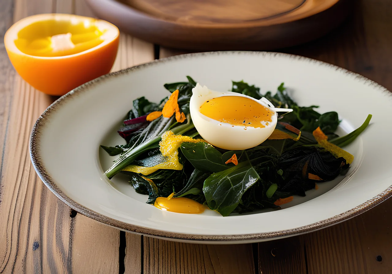 Swiss Chard & Fennel Veggie with Egg