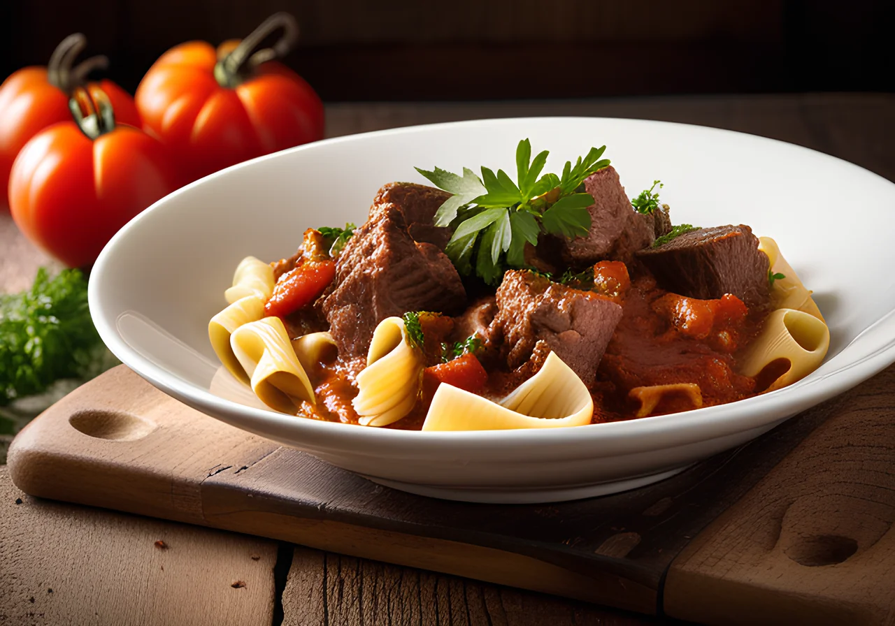 Beef Goulash with Pasta