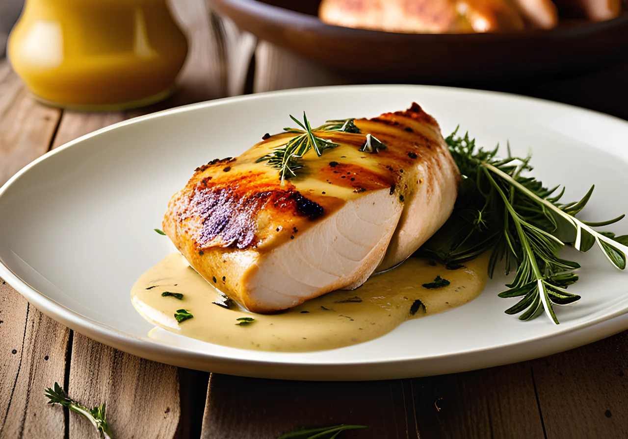 Mustard Chicken Breast from the Microwave