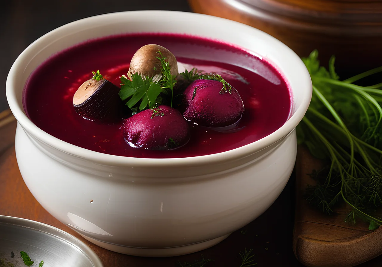 Beetroot Stew with Mushrooms