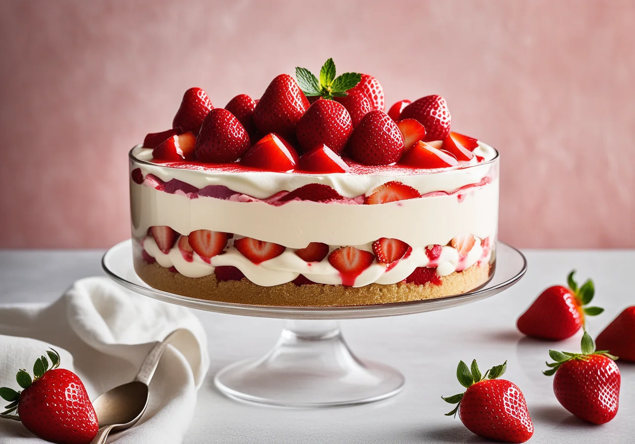 Strawberry Trifle in Glass