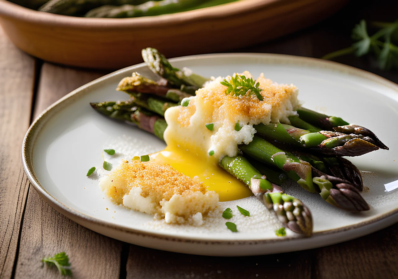 Baked Asparagus with Feta