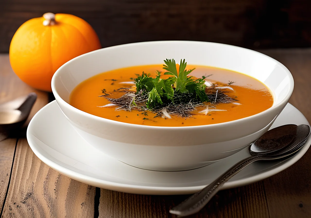 Black Salsify Cream Soup with Orange