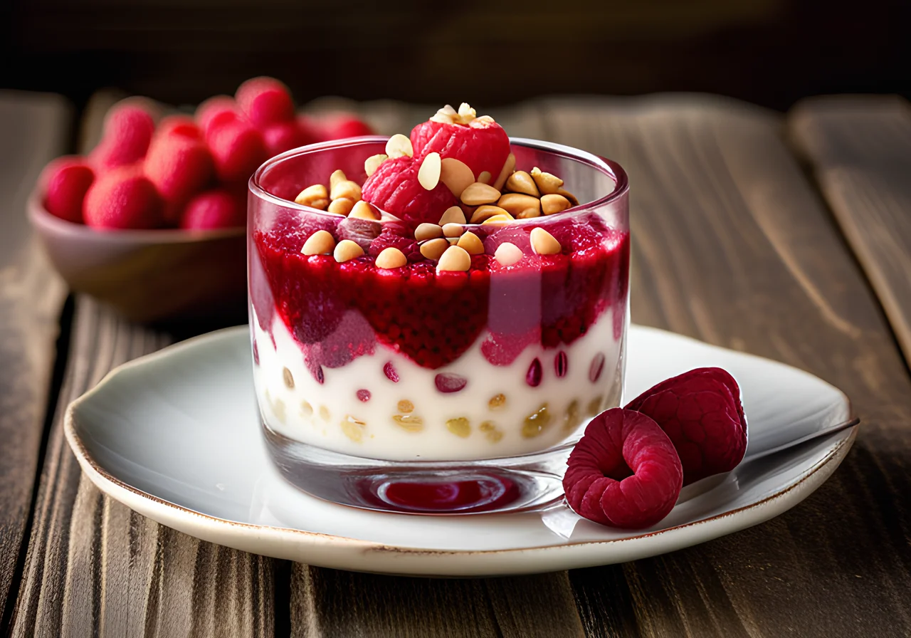 Tapioca Raspberry Pudding