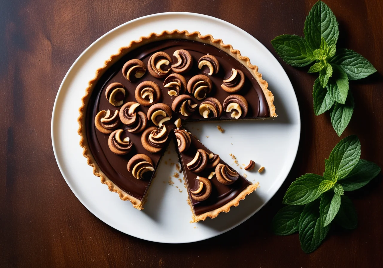 Chocolate Tarte with Hazelnuts