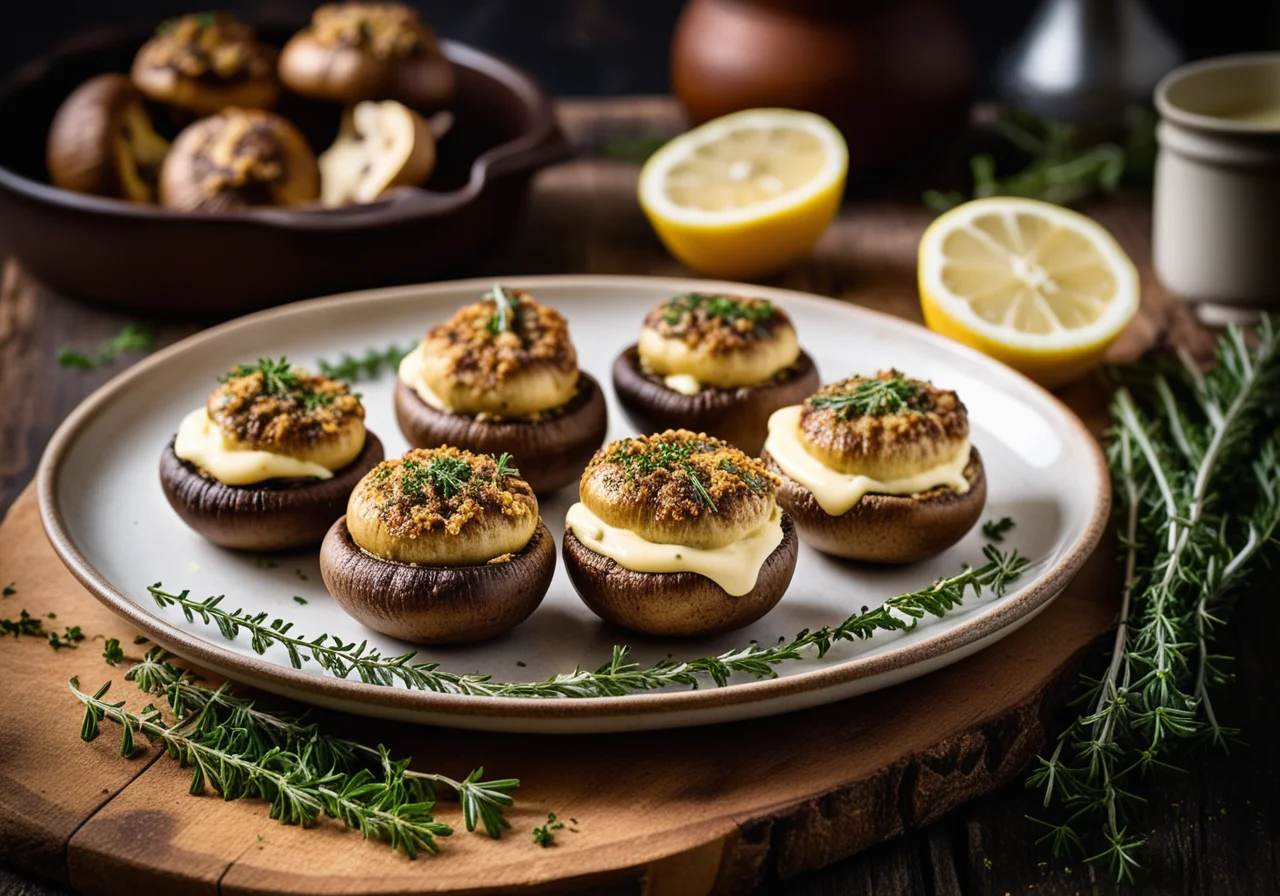 Herb‑Stuffed Mushrooms