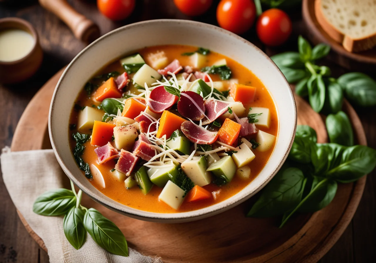 Quick Minestrone with Parmesan