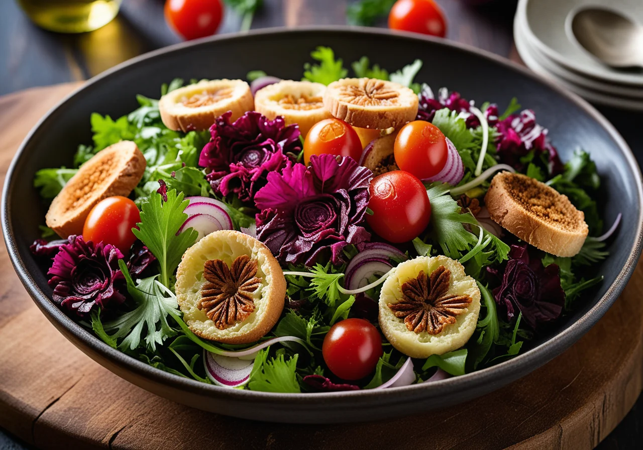 Colorful Salad with Morels