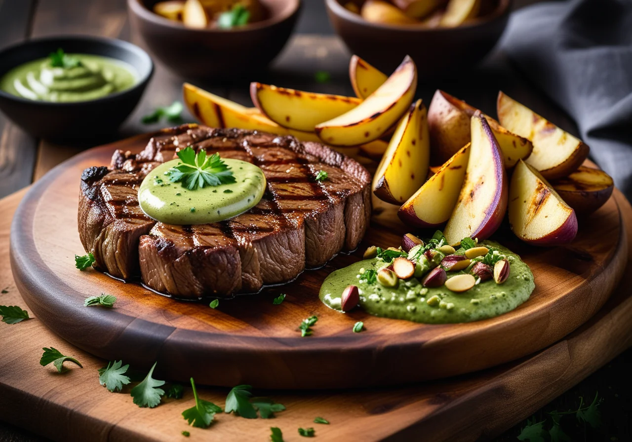 Steak with Green Sauce