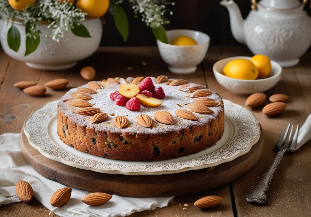 Fruit Cake with Almonds