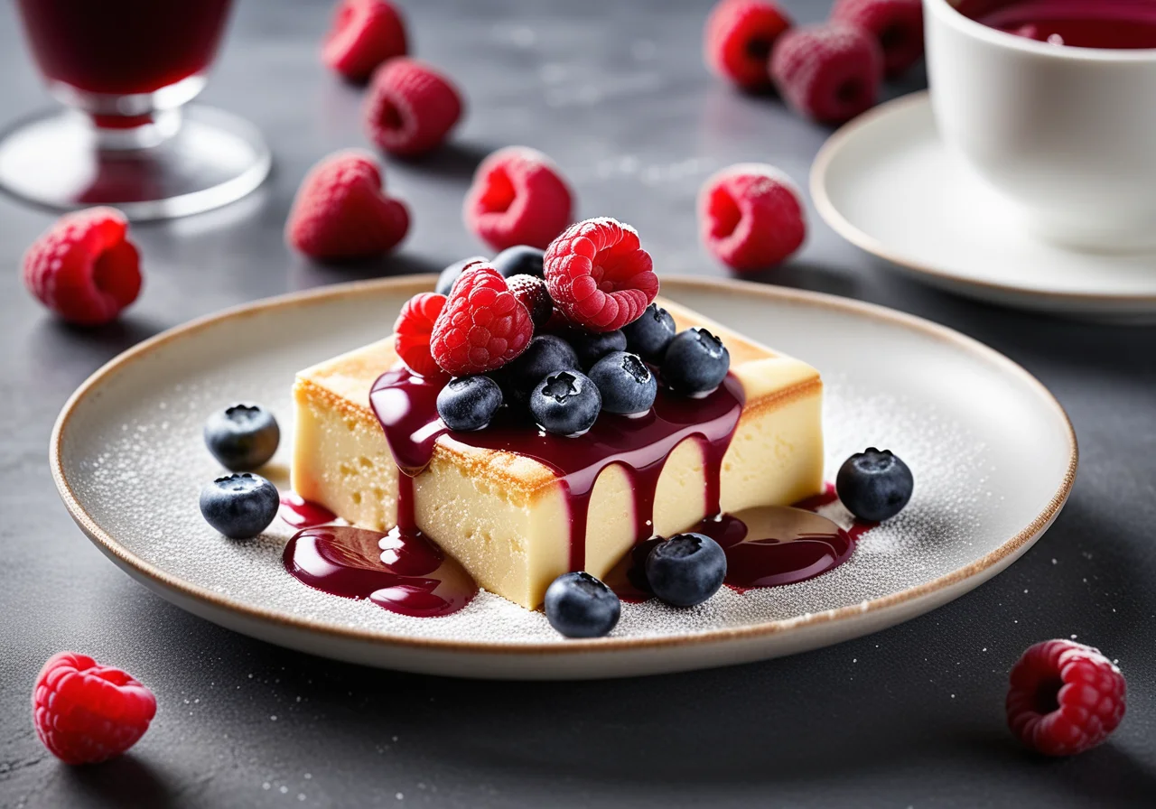 Quark Sticks with Raspberry Sauce