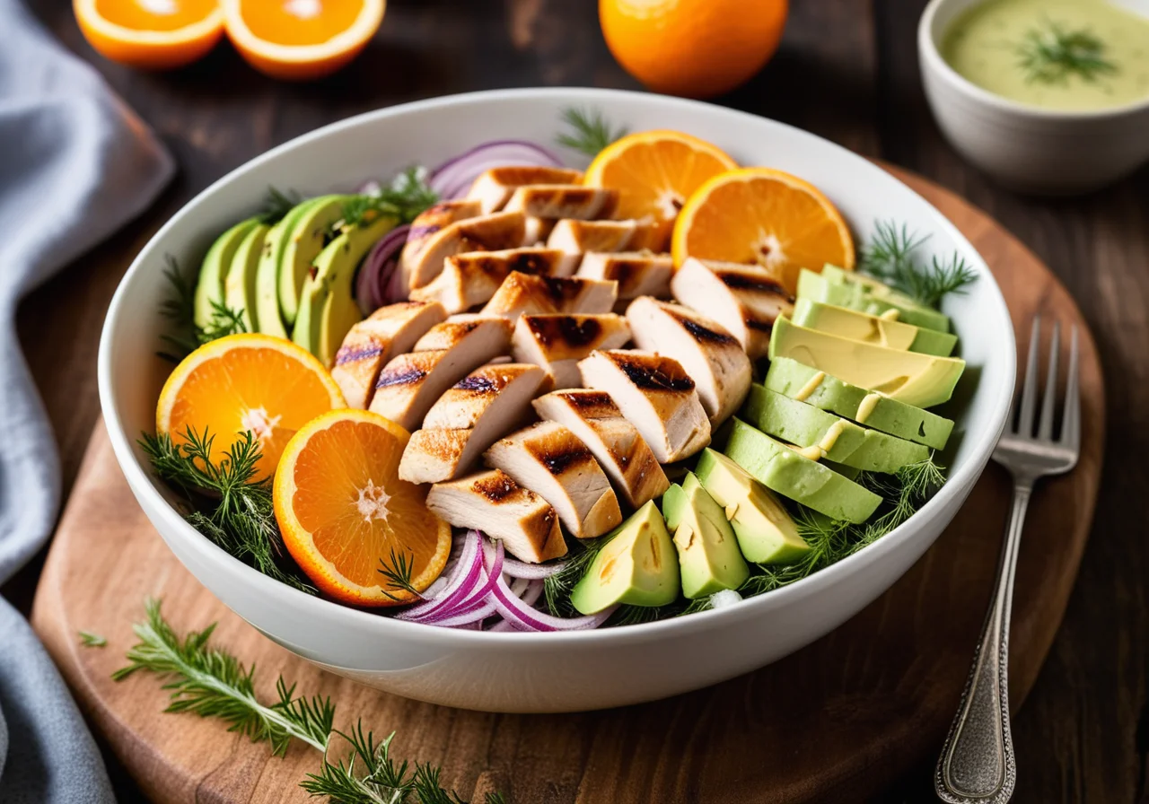 Chicken, Orange and Avocado Salad