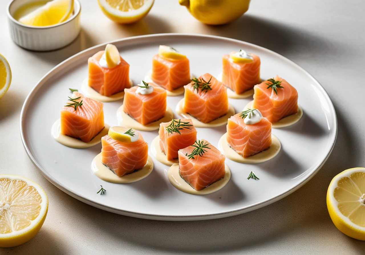 Smoked Salmon Rolls with Creamy Horseradish