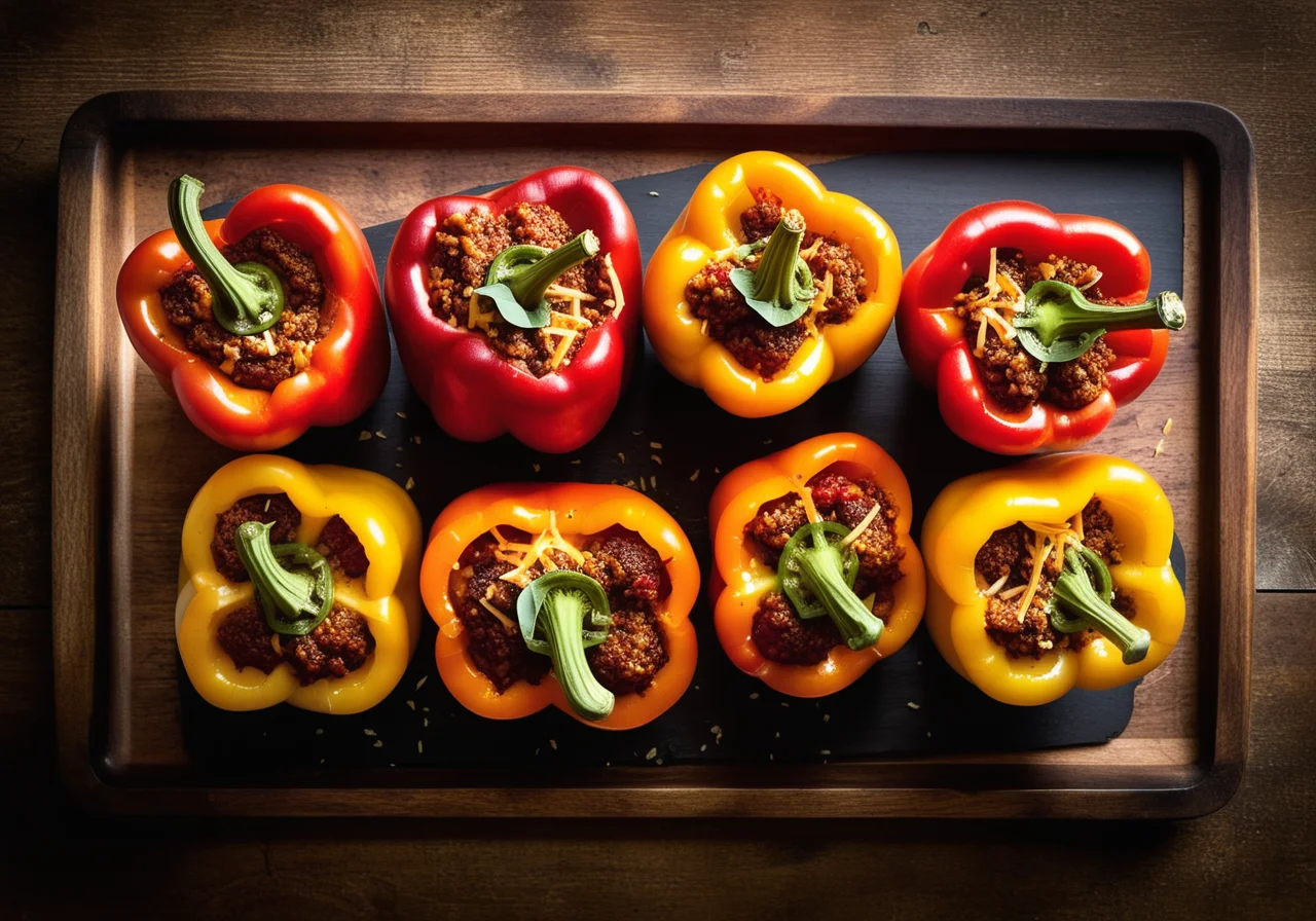 Stuffed Bell Peppers with Beans
