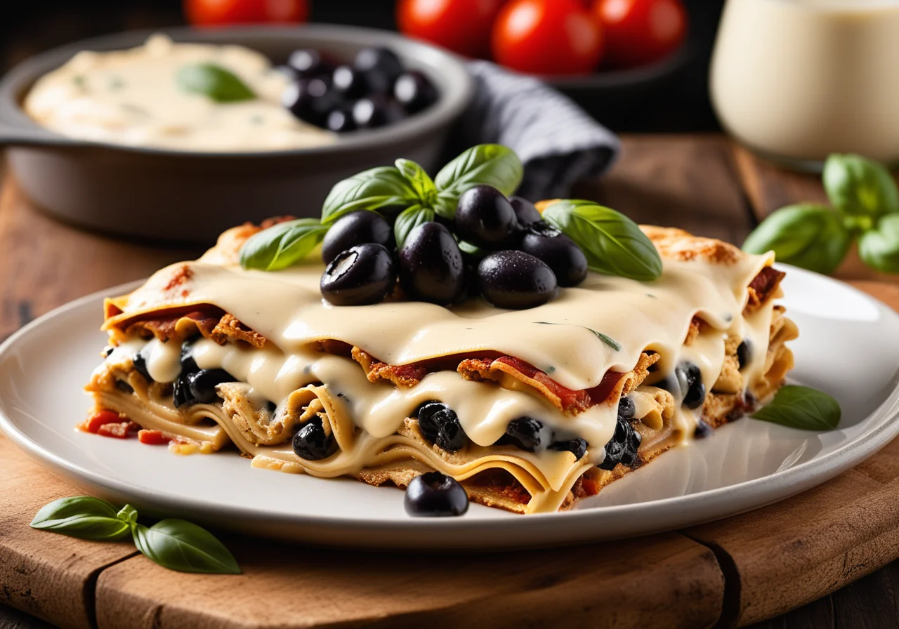 Chicken Lasagna with Olives