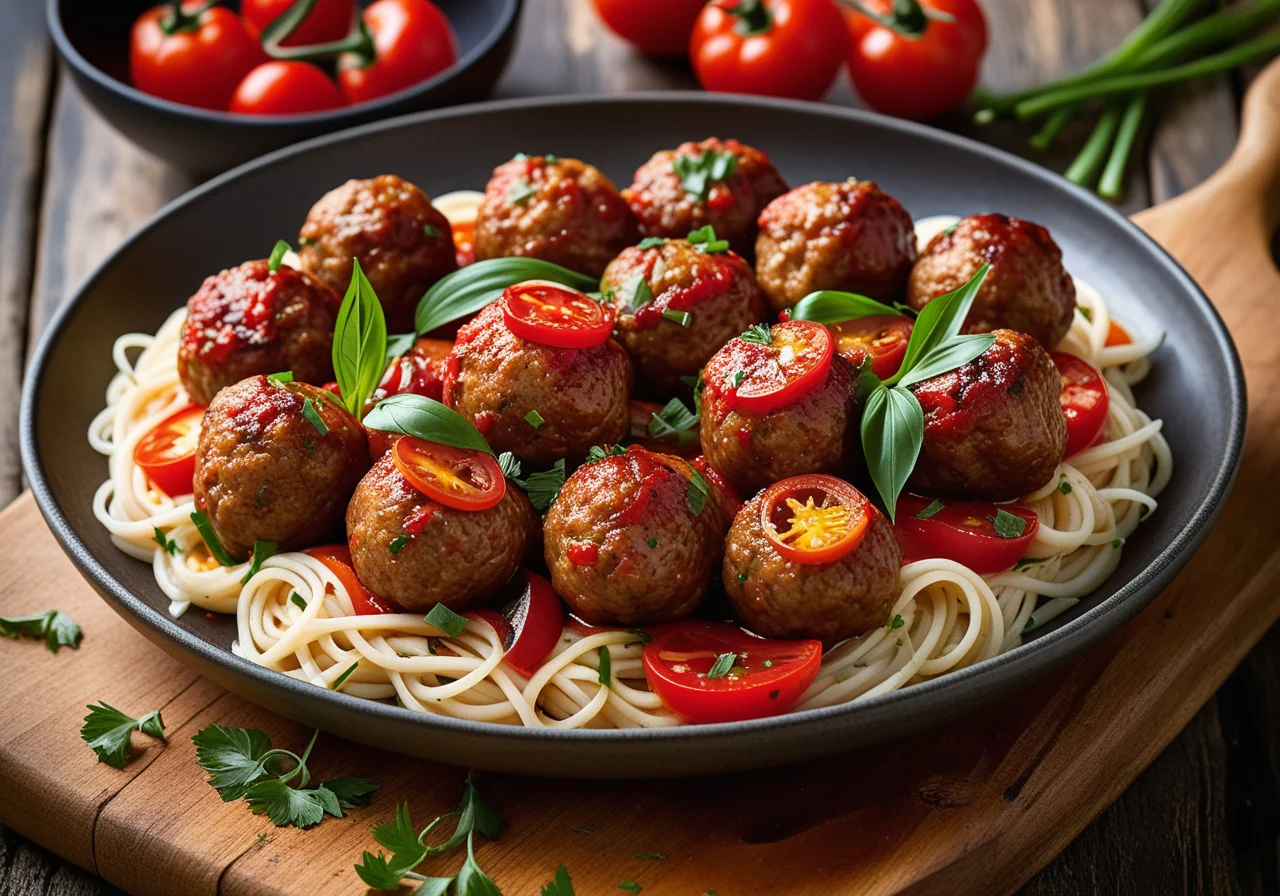 Turkey Meatball Tomato Pan