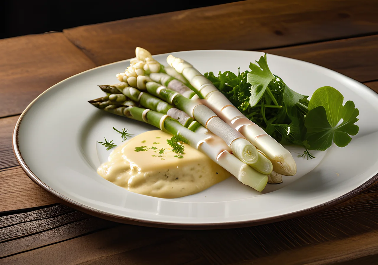White Asparagus Baked with Alpine Cheese