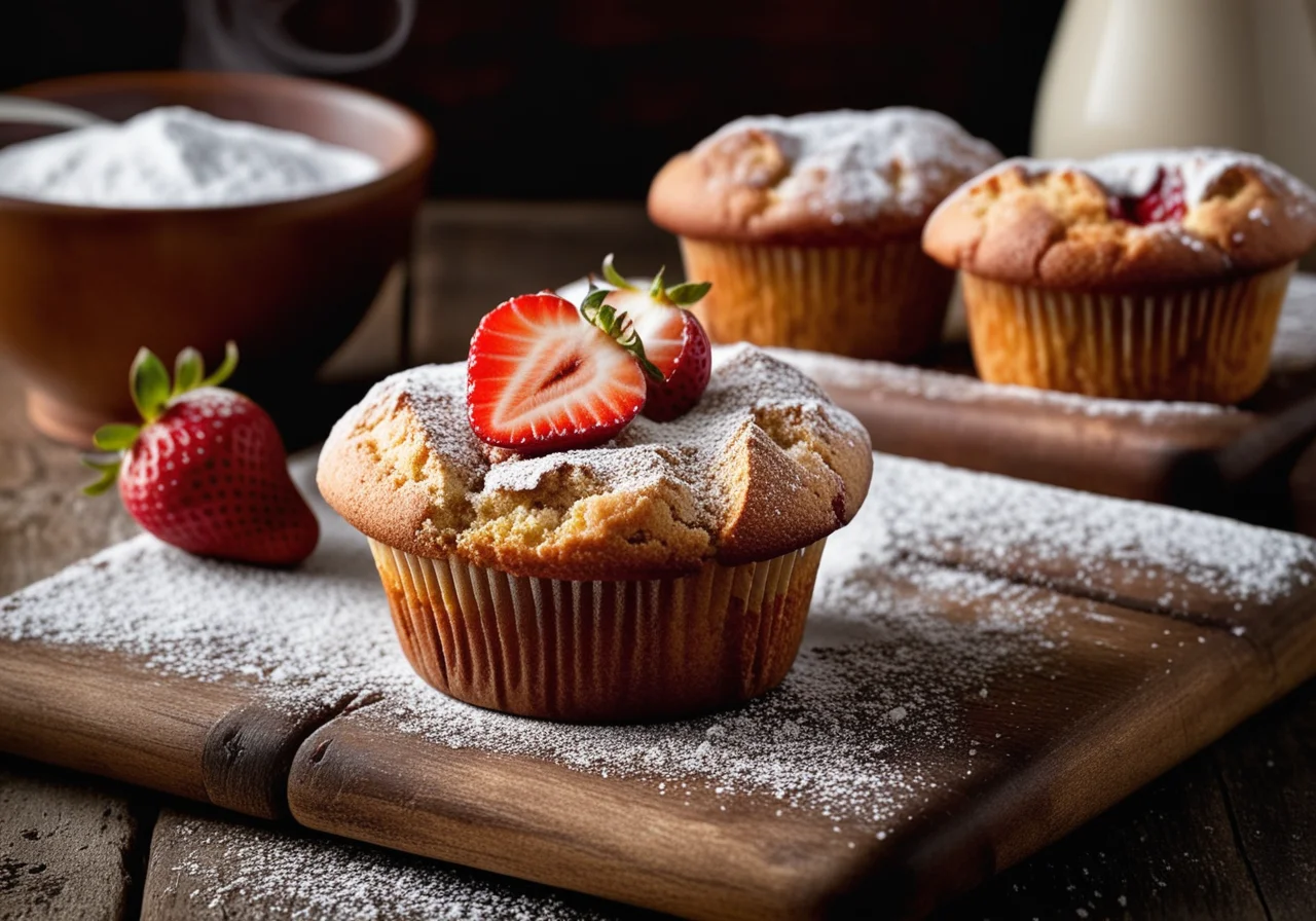 Strawberry Muffins without Sugar