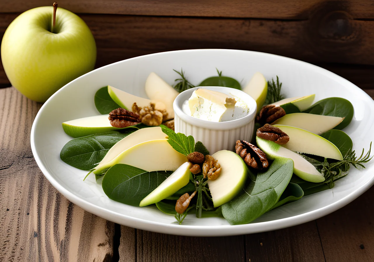 Field Salad with Camembert and Walnuts