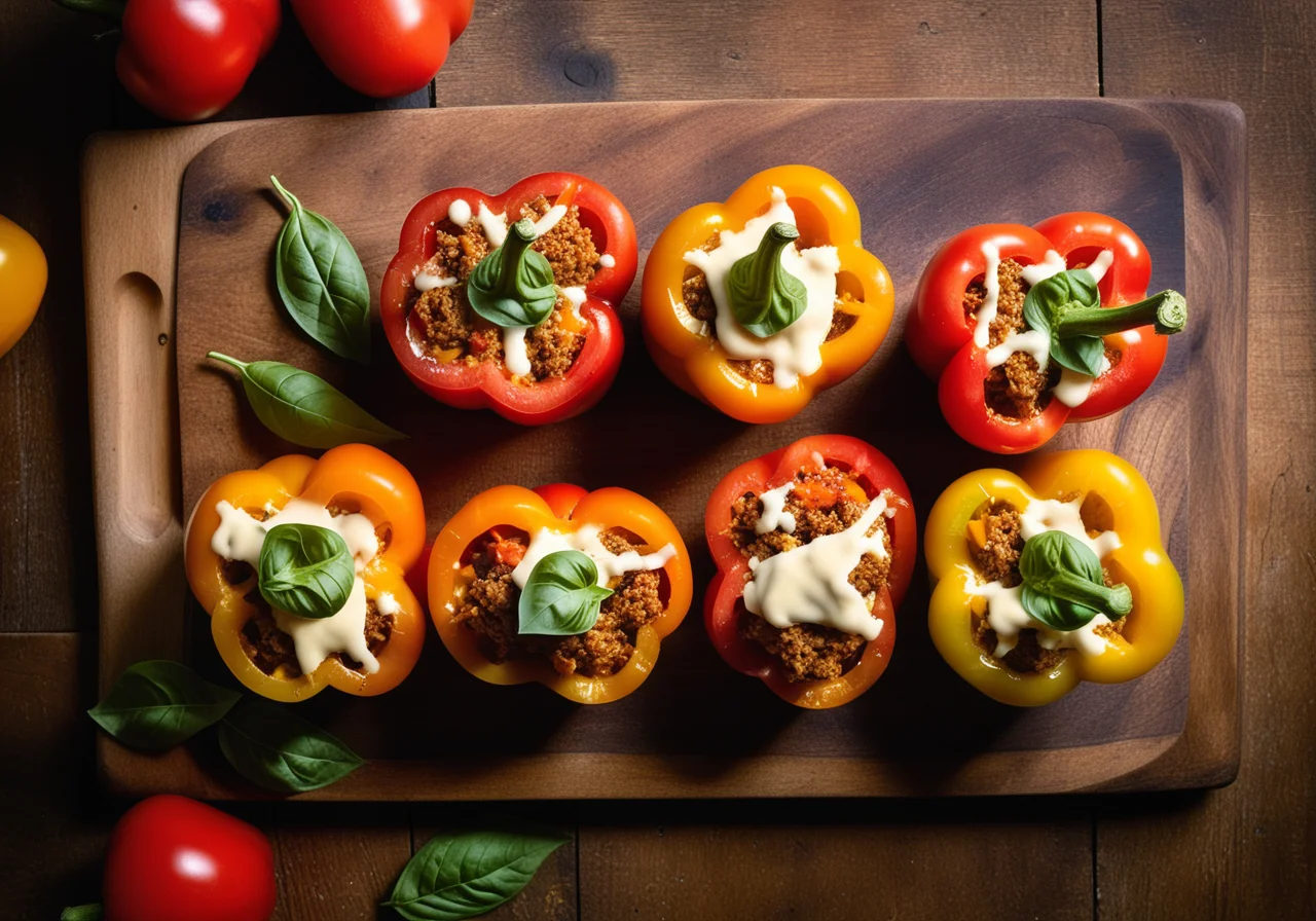 Peppers with Cheese Filling