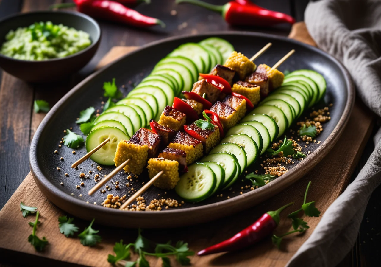 Vegan Millet Skewers