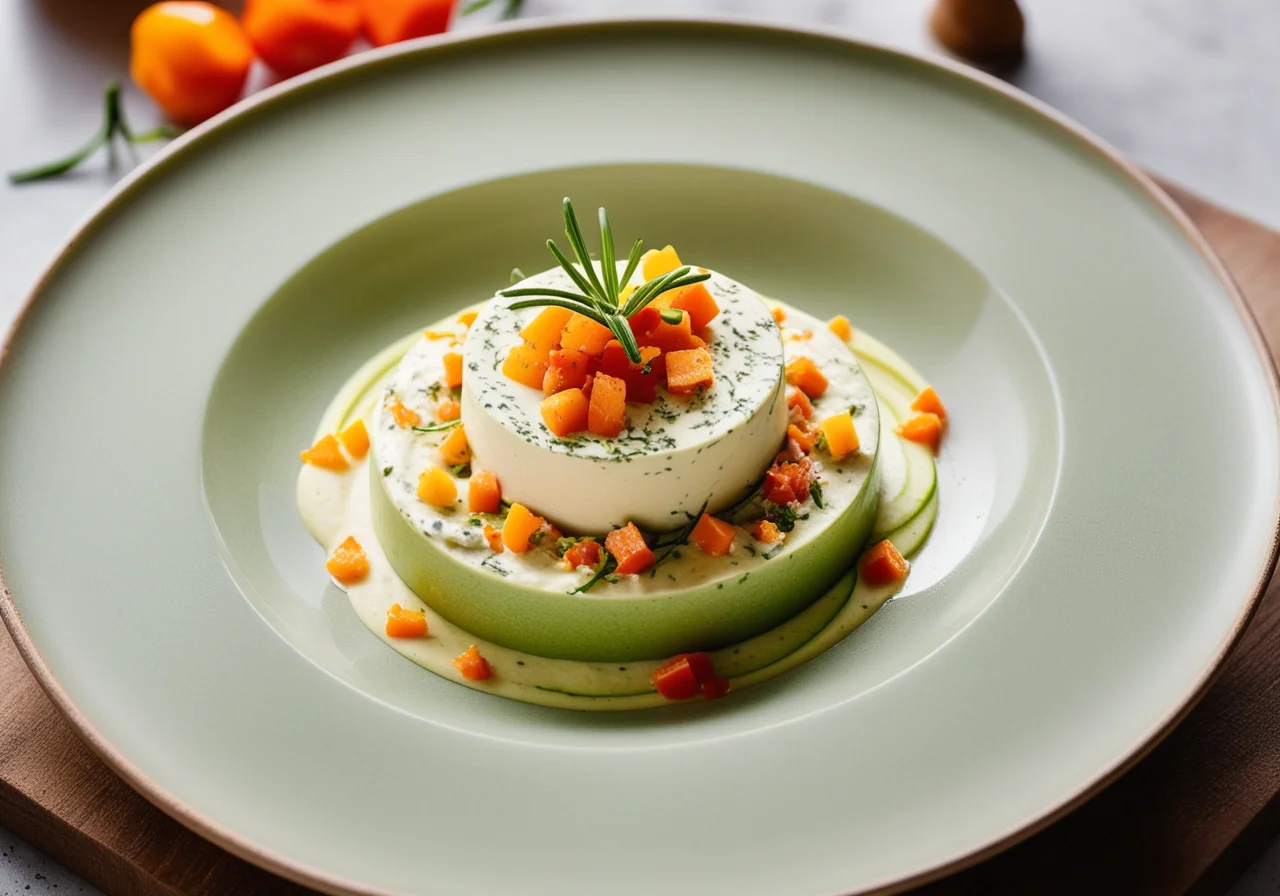 Fish Cream on Zucchini Salad