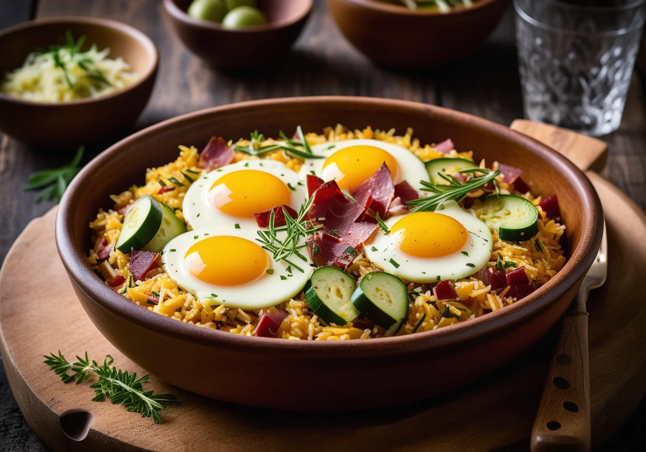 Spicy Rice Casserole with Zucchini