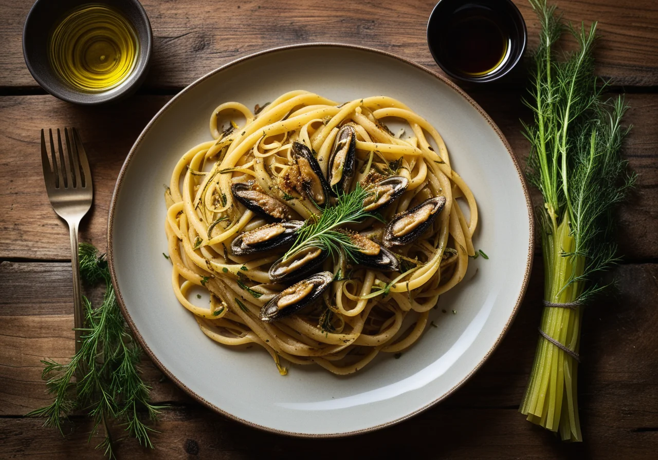 Pasta with Fried Sardines