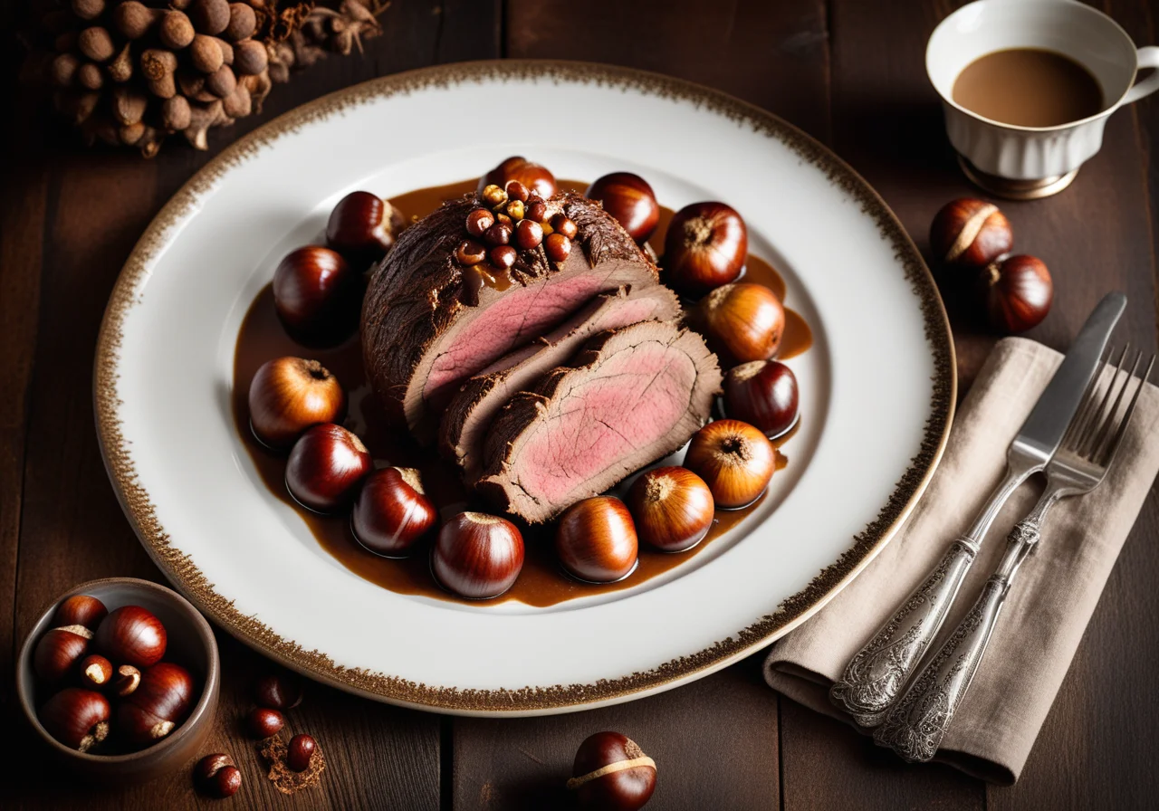 Wild Boar Roast with Chestnuts