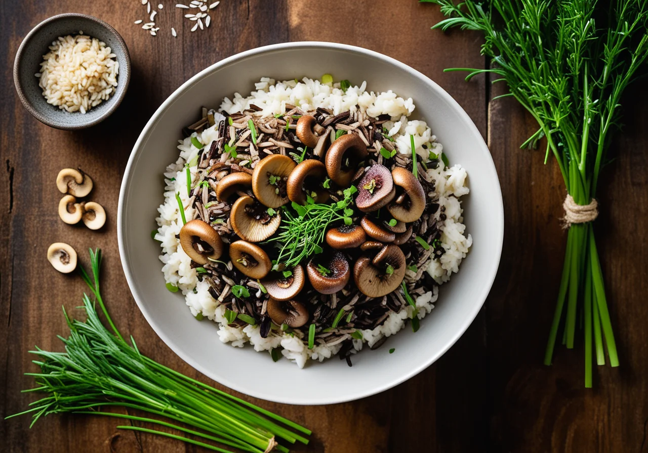 Wild Rice Mushroom Salad