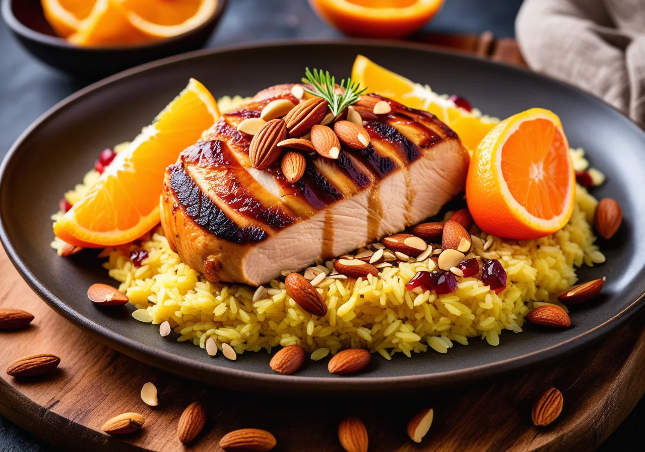 Chicken Breast on Saffron Rice