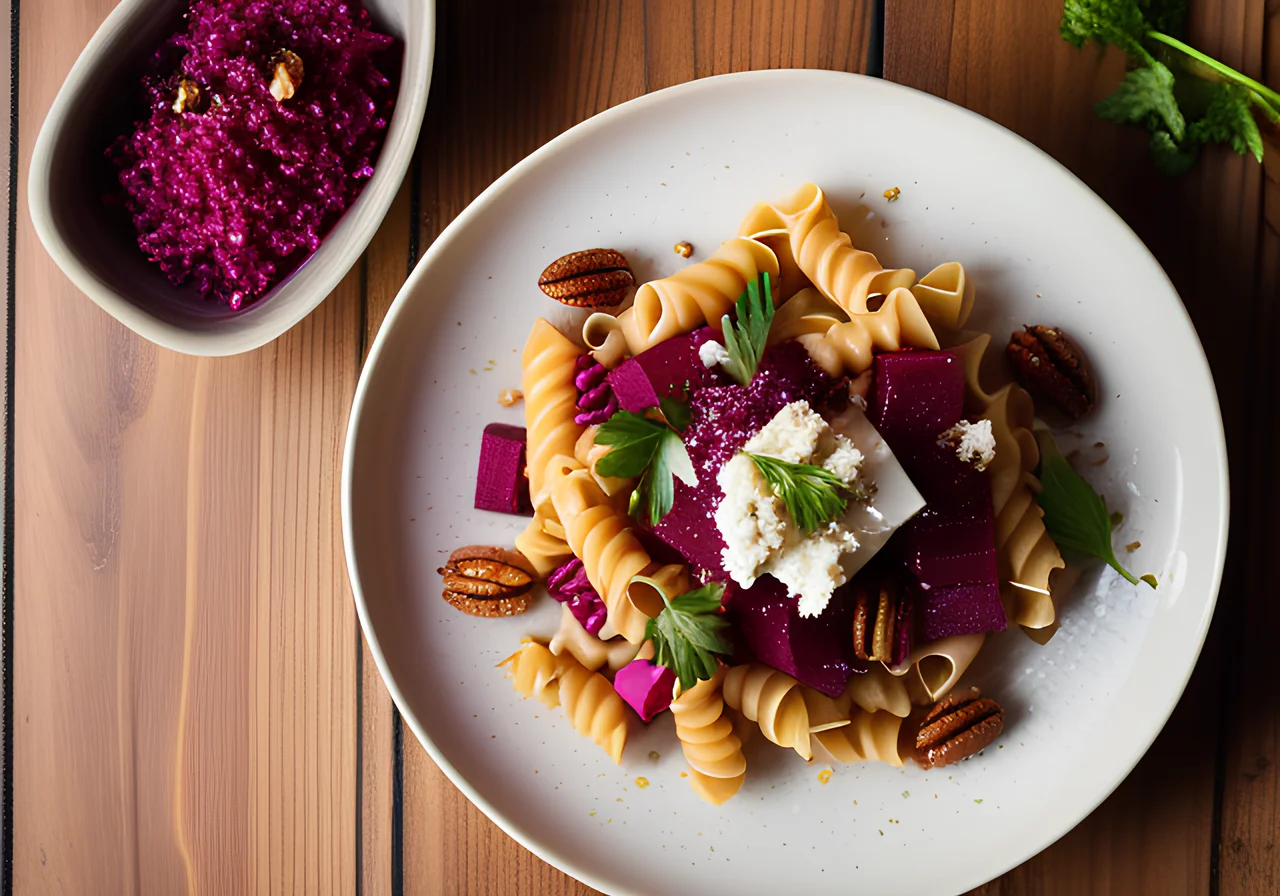 Pasta with Beetroot and Feta