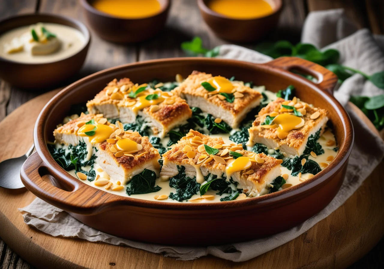 Redfish Spinach Casserole