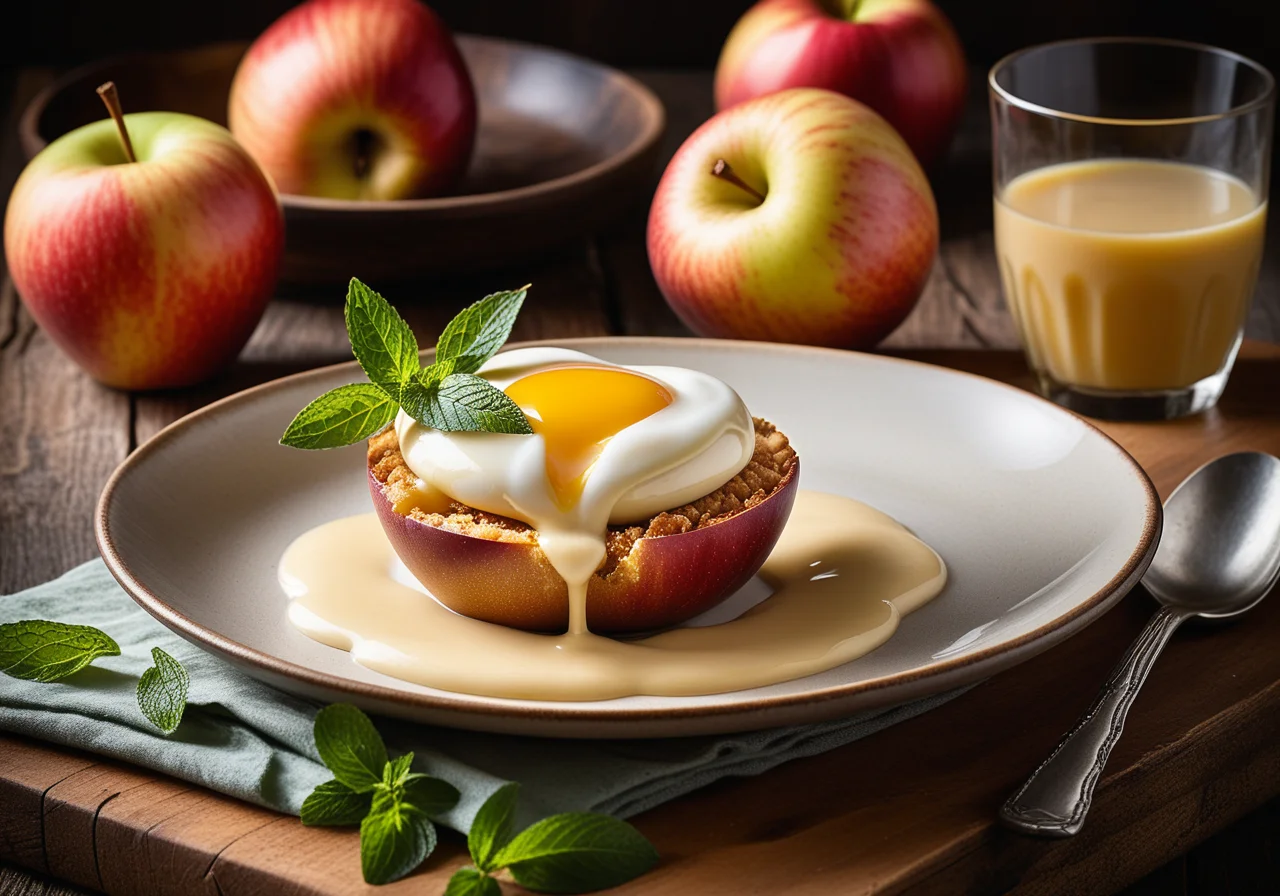 Baked Apples with Vanilla Sauce for the Thermomix®