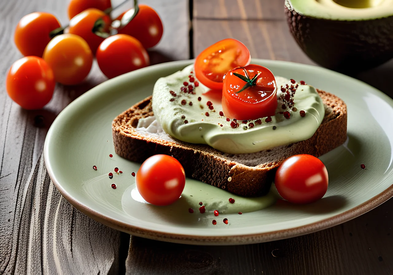 Avocado Cream on Whole Grain Bread