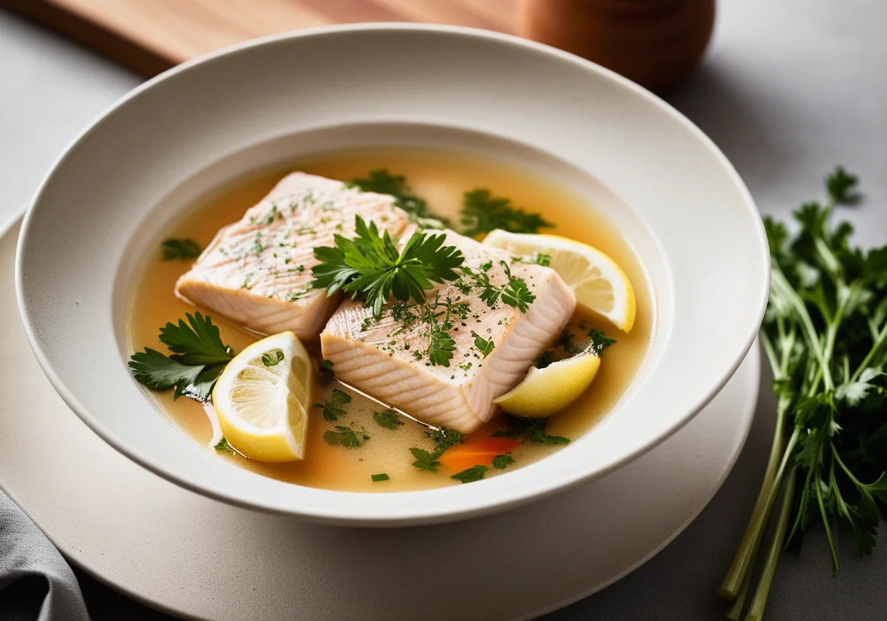 Fish Cooked in Vegetable Broth
