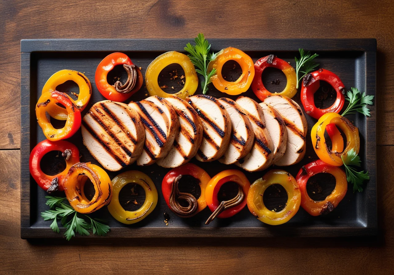 Chicken breast with grilled vegetables