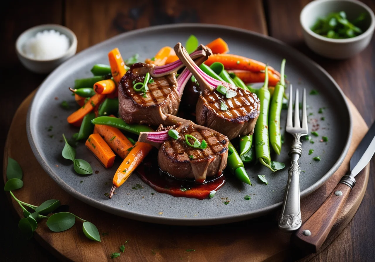 Lamb Chops with Vegetables