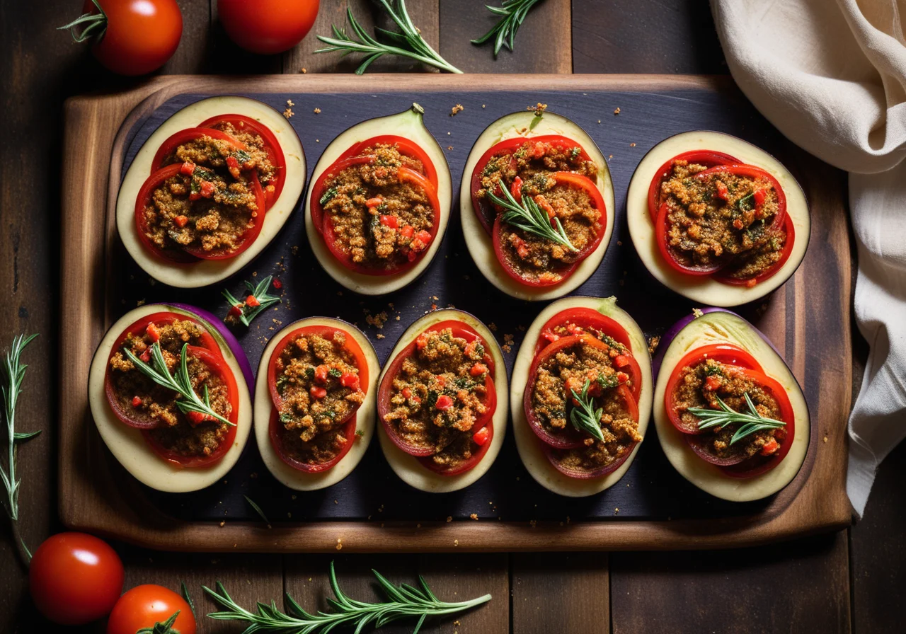 Eggplant with Tomato Filling