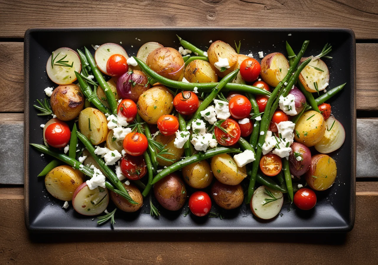Roasted Vegetables with Sheep Cheese
