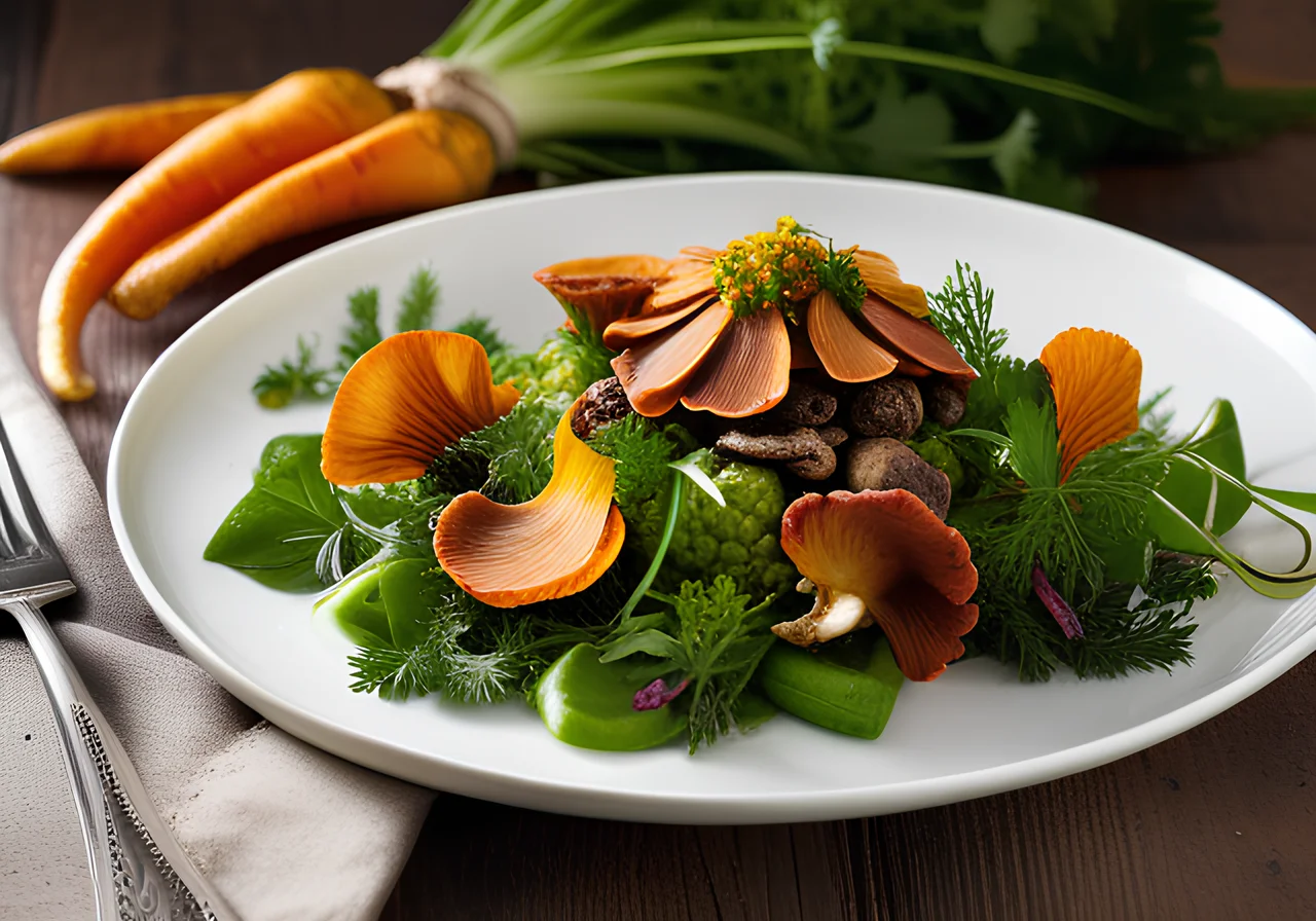Marinated Romanesco on Field Salad