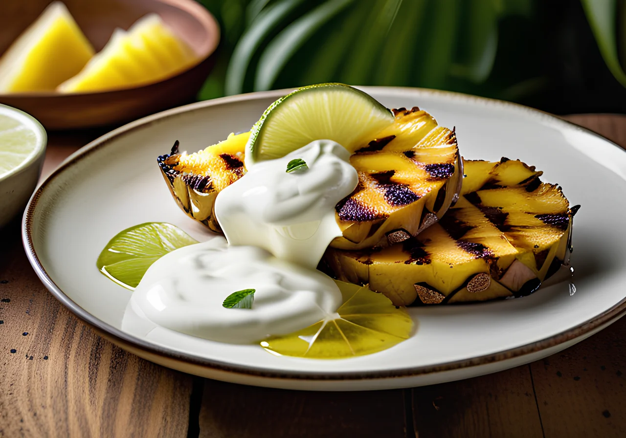 Caribbean-Style Pineapple with Cinnamon and Yogurt