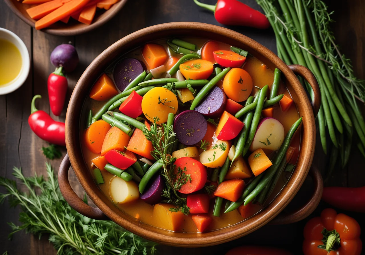 Colorful Vegetarian Vegetable Stew