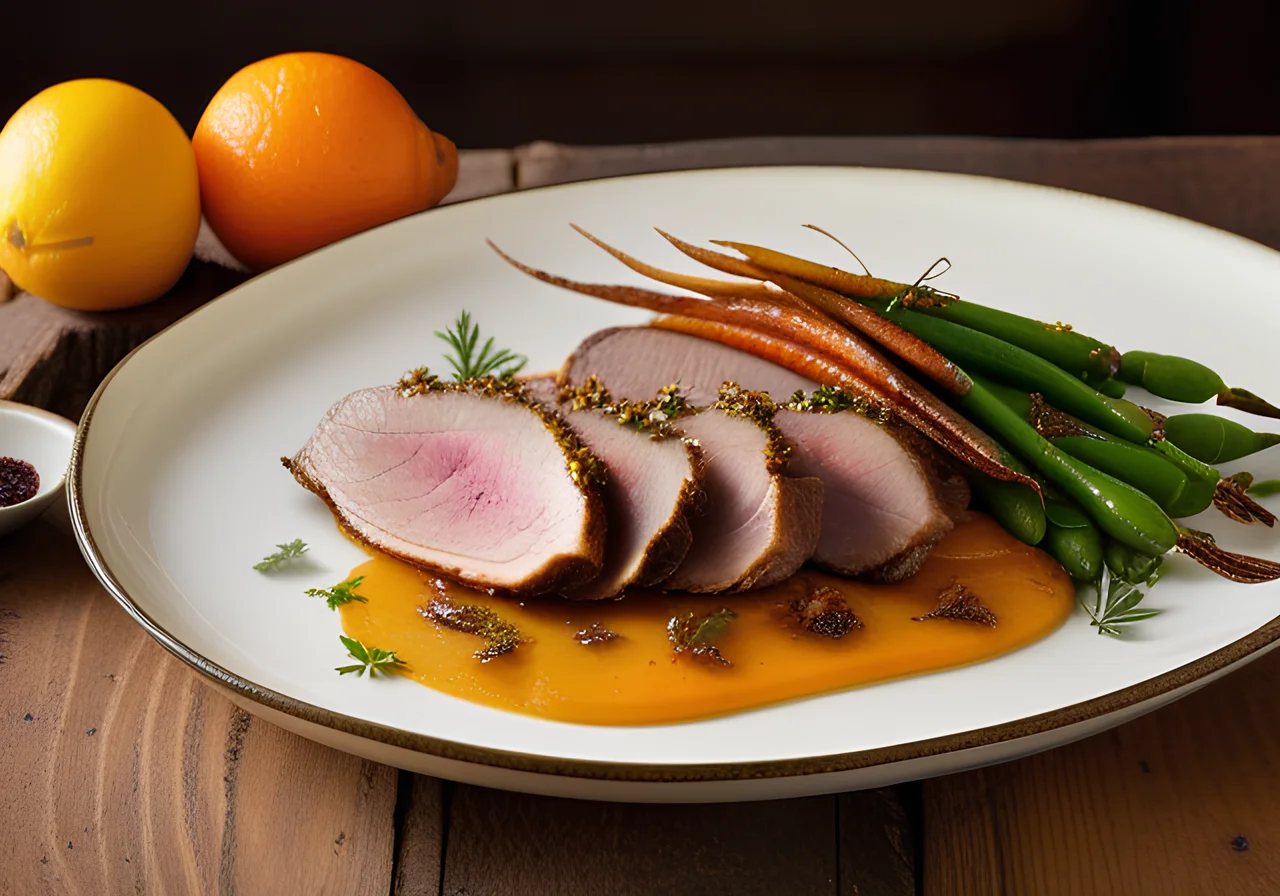 Pan‑fried Wild Duck with Mustard Sauce