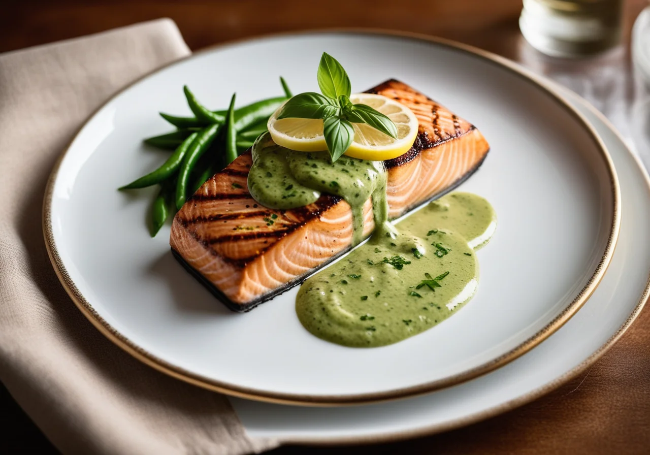 Salmon with Vegetable Sauce