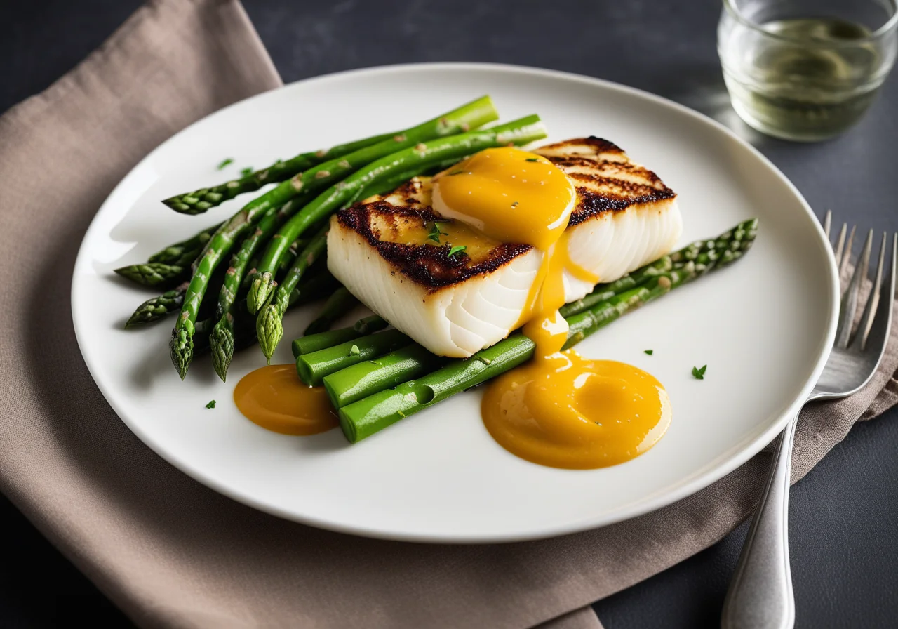 Cod fillet with curry