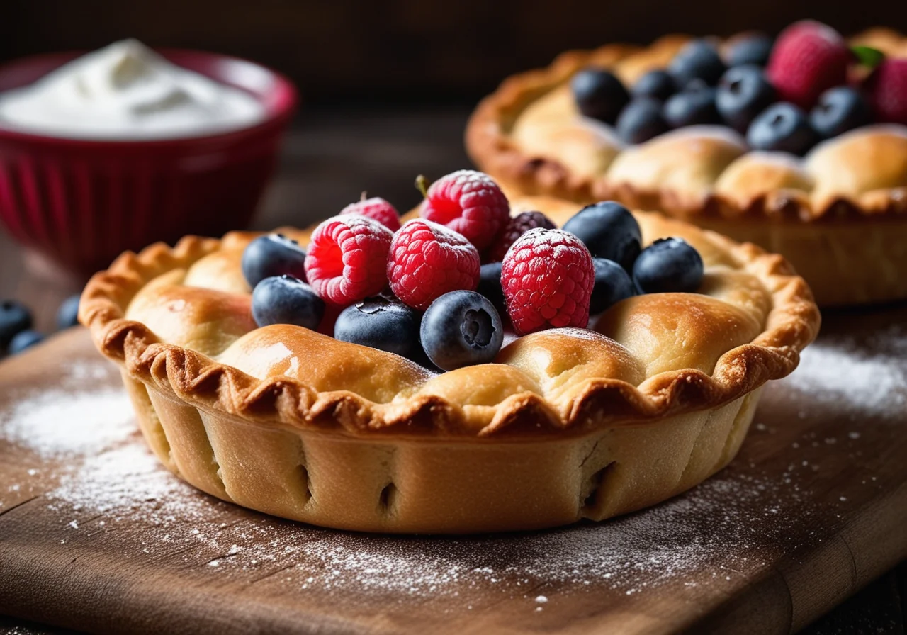Fat pastry with berry filling